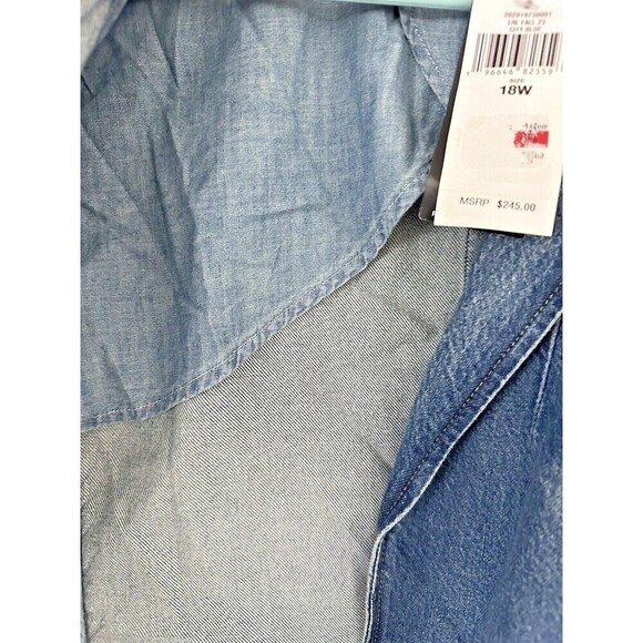 Lauren Ralph Lauren Women's Plus Size One-Button Denim Blazer size 18W - Picture 11 of 12